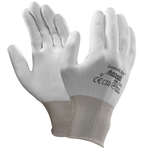 Ansell- HYFLEX® 48-100 Beyaz Tam Kaplı Sensilite Poliüretan Kaplı Hassas İş Eldiveni 1 Çift (8 Beden / M) - 4