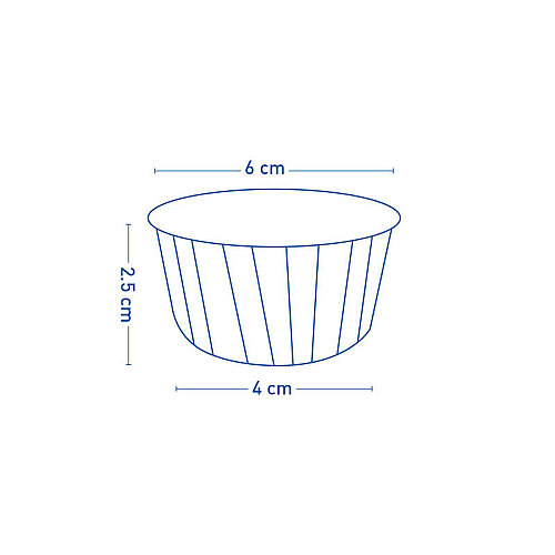 Roll-up Muffin Kağıt Kek Kapsülü İnce Beyaz Mini 100 Adet - 2
