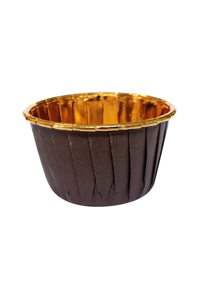 Roll-up Muffin-Kek Kapsülü Kahverengi-Altın 25 Adet - 3