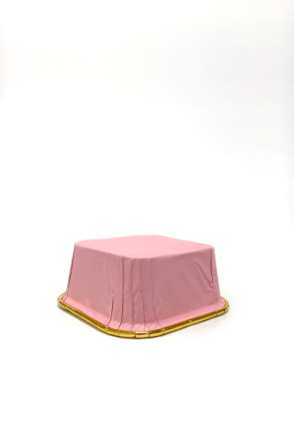 Roll-up Muffin Kare Pembe-Altın Kek Kapsülü 25 Adet - 3