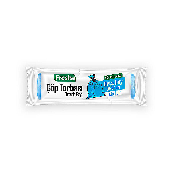 Fresh-Up Çöp Torbası Orta Boy Mavi 80 g 20 Adet - 1