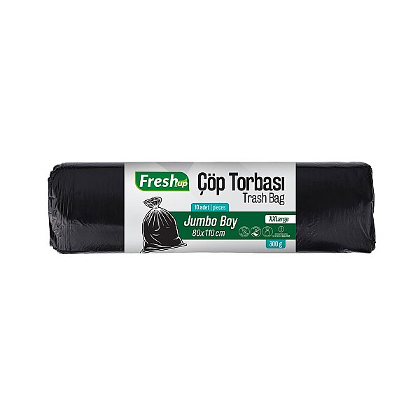 Fresh-up Jumbo Çöp Torbası Siyah 300 g 80*110cm 10 Adet - 1