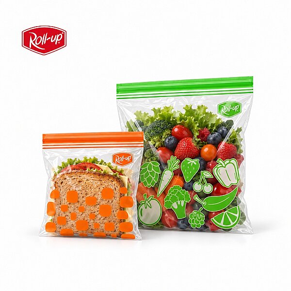 Roll-Up Çift Kilitli Buzdolabı Poşeti 1 L + 2,5 L 30 Adet - 1