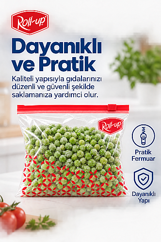 Roll-Up Fermuarlı Buzdolabı Poşeti 1 Litre 10 Adet - 2