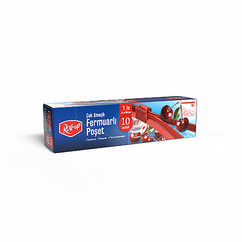 Roll-Up Fermuarlı Buzdolabı Poşeti 1 Litre 10 Adet - 6