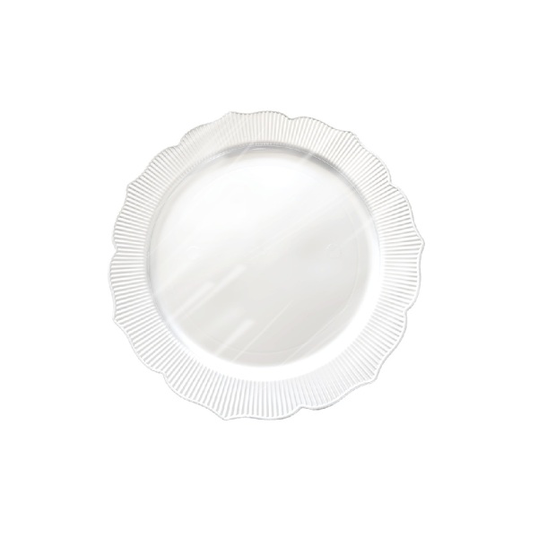 Roll-up Plastik Kalın Tabak 18cm Beyaz 6 Adet - 1