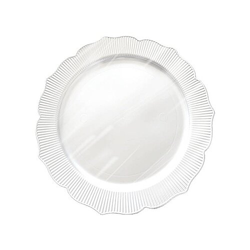 Roll-Up Plastik Kalın Tabak Büyük 26 cm Beyaz 6 Adet - Roll-Up
