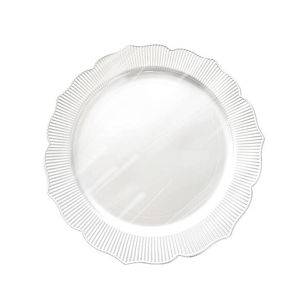 Roll-Up Plastik Kalın Tabak Büyük 26 cm Beyaz 6 Adet - 1